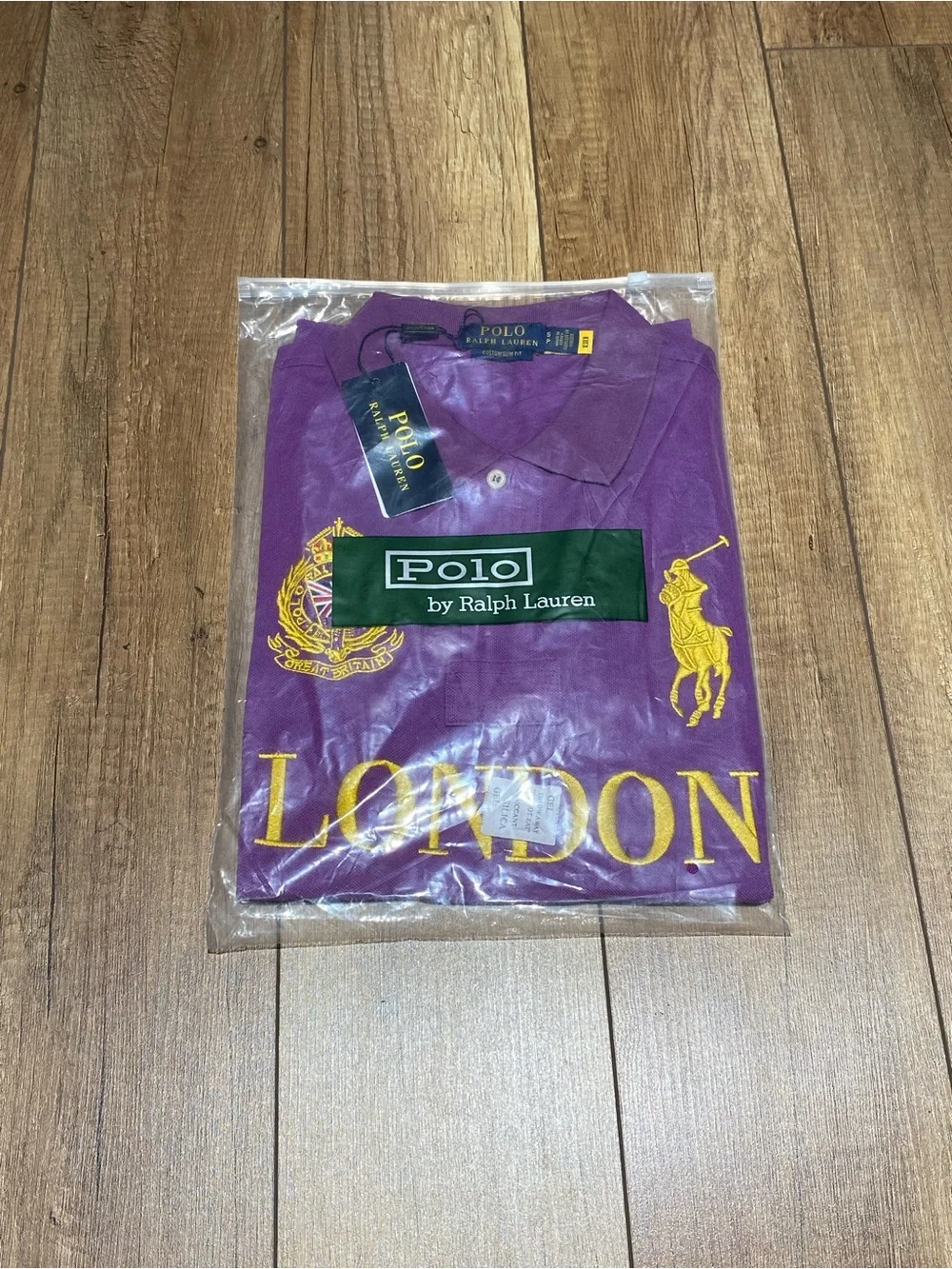 Polo Ralph Lauren Custom Slim Fit Purple London Polo Shirt Short Sleeve NWT